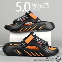 Comwarm New Men Massage Slippers Slides Indoor Outdoor Sandals Beach Casual Shoes Comfortable Sole Men's Slippers Big Size 38-47 42-43 white