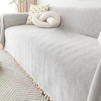 Modern Minimalist Chenille Herringbone Sofa Cover Universal Four Seasons Full Covered Soft Durable Stretchable Sofa Towel 180*130 white