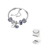 Pandora 925 Sterling Silver Bracelets Unisex Silver ZT0105 F-Original Box And Original Bag gray