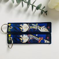 Japanese Anime Keychain Cool Embroidery Key Tags Motorcycles Cars Backpack Keys Holder Keyring Gifts Original white
