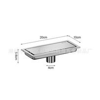 Golden Stainless Steel Anti-Odor Hidden Floor Drain for Bathrooms white