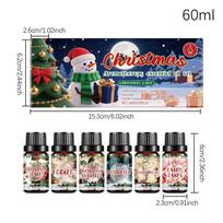 Candle Scents 6 Pieces Christmas Winter Fragrance Oils Set Long-Lasting Air Freshener for Purifier Meditation Yoga Spa Bedroom gray