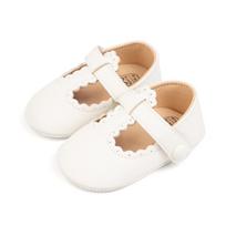 2025 Soft Sole Baby Girl Princess Walker: Non-slip Velcro Shoes for 0-1 Year Olds 13cm (12-18 months) / 53g balta