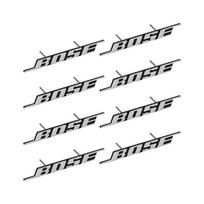 Naujas BOSE Raidinis Logotipas Automobilio Garso Stereo Ženklelis Lipnus Metalinis Lipdukas Automobilio Durų Garsiakalbio Garsiakalbio Modifikacijai 8Pcs-grille