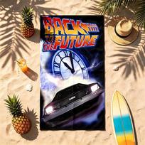 Back to the Future (14) Theme Beach Towel Sand Resistant Soft And Comfortable Suitable For The Pool Camping Yoga And Diving A Travel 70cmx140cm(27x55inch) black