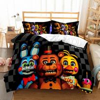 Soft And Comfortable Five Nights At Freddy's 3d Bedding Set For All Ages Brown,EU-Single(2pcs):135×200cm black