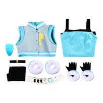 Vibrant Blue And Red Powerpuff Girls Cosplay Outfits For Drama And Anime Role-playing L mėlyna