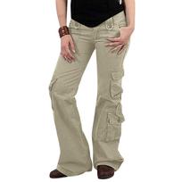 Moteriškos baggy Cargo Pants Vintažiniai džinsai su kišenėmis Plačios kelnės Laisvi kombinezonai Ilgos Kelnės Cargo Kelnės S smėlis