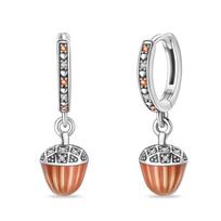 100% 925 Silver Colorful Butterfly Ladybug Rose Bow Pendant Earrings For Women Fashion Anniversary Party Jewelry Gifts white