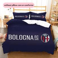 Bologna FC raštų patalynė Namų dekoracija Gimtadienio ir šventės dovana (1 * antklodės užvalkalas + 2 * pagalvės užvalkalai, be šerdies) 135x200cm