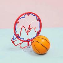 Kid Indoor Small Basketball Hoop Set With Suction Cup Wall Hanging Household Sports Game Children'S Exercise Fun Basket Sphere Hoops Kit red