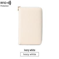Genuine Leather RFID Accordion Passport & Phone Wallet | Multi-functional Document Holder with Zipper dramblio kaulas