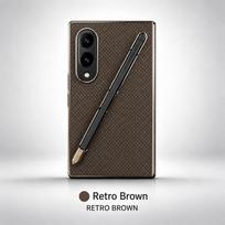 Galaxy Z Fold8 Ultra / Fold7 Fold6 Fold5 Fold4 Fold3 Shockproof Case With Stylus Slot Electroplated PC Kevlar Z Fold8 Wide Edition