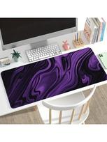 Purpleblack Fluid Mouse Pad Large Computer Office Game Table Mat 90x40 Xxl Rubber Nonslip Stitched Edge Keyboard Mat Long Pads 900x400x3mm