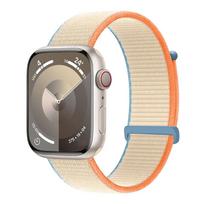 Braided Nylon Loop Strap For Apple Watch 11 10 9 8 7 45mm 41mm 42mm 46mm Ultra 3/2 49mm Comfortable Bracelet iWatch 6 5 SE Belt 38mm 40mm 41mm pieno baltumo spalva