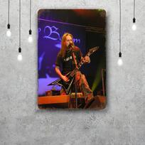 alexi laiho Klasikinis plakatas Rūdyto metalo plokštelė Retro dekoratyvinė plokštelė Baras Vyro urvas Garažas Klubas Metalinis ženklas Sienų dekoracija 20x30cm（7.8x11.8inch） blue