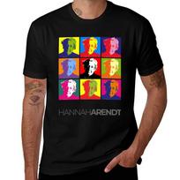 Hannah Arendt Popart Poster Portrait Tshirt Industrial Work Tee Shirt L brown
