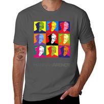 Hannah Arendt Popart Poster Portrait Tshirt Industrial Work Tee Shirt 4XL black