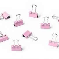 30 Pack Medium Pink Binder Clips 1.25 Inch 32 mm Tempered Steel Paper Clamps with Curved Edge Rust Resistant Office Desk Accessories for Home Scho rožinė