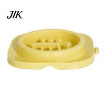 Slow Eating Bowl for Cats Feeder Dog Bowl, Dry or Wet Food Non-slip Puzzle Small And Large Dogs to Prevent Choking Extend Time Easy Clean Feeding A geltona