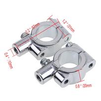 8mm/10mm Universalus Motociklo Vairo Veidrodžio tvirtinimo Gnybtas Aliuminio 22mm 7/8  Galinio Vaizdo Šoninio Veidrodžio Laikiklio Adapteris Motociklui, Motoroleriui, Keturračiui 10mm sidabras