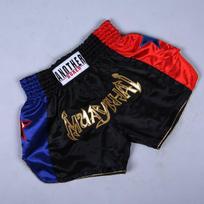 Anotherboxer Unisex Muay Thai bokso šortai kvėpuojantys MMA kikbokso kovoms L juoda