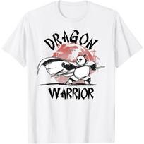 Kung Fu Panda Dragon Warrior Action Pose Portrait T-Shirt XXXXL balta