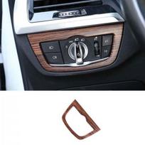 Pine Wood Grain 2018- For BMW X3 G01 X4 Headlight Switch Control Frame Trim gray