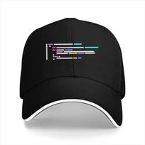 Linux Operating System Multicolor Hat Peaked Mens Cap Code Personalized Visor Protection Hats One Size black