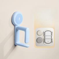 Multi-functional Movable Suction Cup Hook Basin Stand Hook Bathroom Wall Strong Adhesive Hook Without Drilling Fairie mėlyna