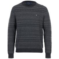 Polo Ralph Lauren Jacquard Pony Logo Embroidered Wool Crew Neck Long Sleeve Knit Sweater Men sweater Gray MNPOSWE16810421-C60 XXL black
