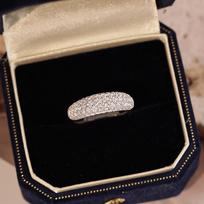 Version Densely Inlaid with Diamond Row Rings, Light Luxury High-end Zircon Open Rings, Women's Niche Gypsy Stars, Women's Rings, Wedding Rings 2026 Resizable