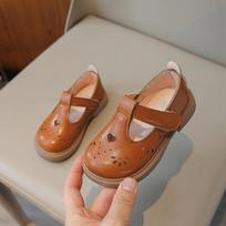 Unishuni T-Strap Mary Jane batai kūdikiams mergaitėms, vintažiniai neslystantys plokščiapadžiai princesės smėlio spalvos rudi suknelės batai 21-30 25 Inner15.7cm ruda