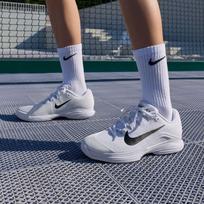 Women's Sneakers Nike Court Air Zoom Vapor 12 HC White Summit White Black (Women's) White/Summit White/Black 38 gray