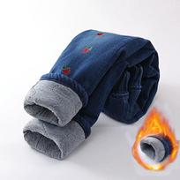 Mergaitei Paminkštintos Pamušalu Žieminės Kelnės Vaikams Storesnės Šiltos Džinsinės Kelnės Vaikų Mados Džinsinės Kelnės Rudeniui Paaugliams Sniego Kelnės 120 gray