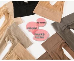 Ultra-thin Women's High Waist Velvet Pantyhose with Wide Band and Anti-snagging Design Seamless Deep Crotch One Size Open Crotch 80-120kg balta