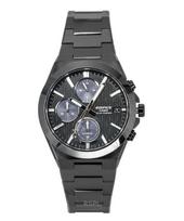 Casio Edifice Analog Chronograph Stainless Steel Black Dial Solar EFS-S650DC-1A 100M Men's Watch gray