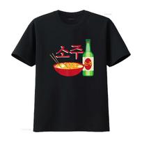 Korean Soju and Ramen Lovers Liquor T Shirt vintage Washed streetwear Top For Everyday Wear Comfortable fashion graphic Unisex XXXXXL juoda