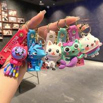 Dollhouse Gabby Keychains 3D Doll Pendant Handmade Backpack Accessories Creative Keychain Shoulder Bag Decor Kids Favors Gift blue