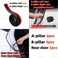 Tesla Model Automobilio Durų Sandarinimo Juostelė Guminė Dvigubo Sluoksnio Sandarinimo Apsauga Garso Izoliacijos Juostelė Dulkių Sandarinimo Juostelė Sealing Strip 6pcs black