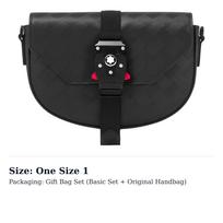 MONTBLANC Cow Leather Messenger Bag, Shoulder Bag, Crossbody Bag Men's Black MB198141 One Size 1