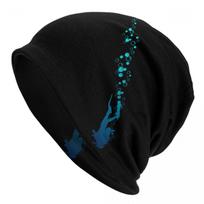 Scuba Diving Flag Merch Beanie kepurė Scuba Diver Skullies Cap 2023 Sportiniai kepurės Dovanos suaugusiems nardytojams Priedai Beanies One Size black
