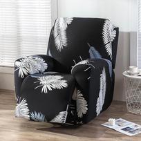 4-Unit/Kit-Set Reclining-Seat Printed Sofa-Set Shield Stretch Lazy Recliner Cover For Parlor Decor Furniture Slipcovers Couch-Set Covers Ideal 2 seat 6pcs black