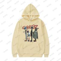 Muzikos grupė Gorillaz PUNK ROCK megztinis moterims Animacinis raštas Džemperiai Madingi kasdieniai drabužiai Vintažiniai Y2K dideli unisex viršutiniai drabužiai M black