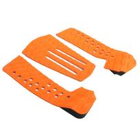 3 Pcs Surfboard Traction Pad AntiSkid MoistureProof Surf Deck Mat for Skimboard Accessories(Orange ) oranžinė