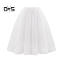 Moteriškas retro stiliaus baleto sijonas Elastingas aukštu juosmeniu 3 sluoksnių tiulio apatinis sijonas šokių sijonas Carnaval Cosplay Tutu sijonas XL balta