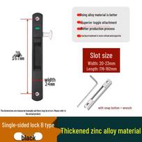 Aluminum Alloy Sliding Door and Window Safety Lock black