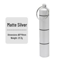 Portable Waterproof Aluminum Medicine Container: Compact, Sealed, Carry-on Storage Box with Lid. white