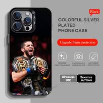 khabib nurmagomedov telefono dėklas iPhone 17,16,15,14,13,12,11,Pro,Max,Plus,Mini,X,XS,XR,8,S,SE minkštas juodas dėklas iPhone14ProMax