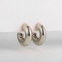 Fashion C Shaped Acrylic Ear Cuff for Women Simple Gold Silver Color No Pierced Round Clip Earrings Punk Female Jewelry Gift gray